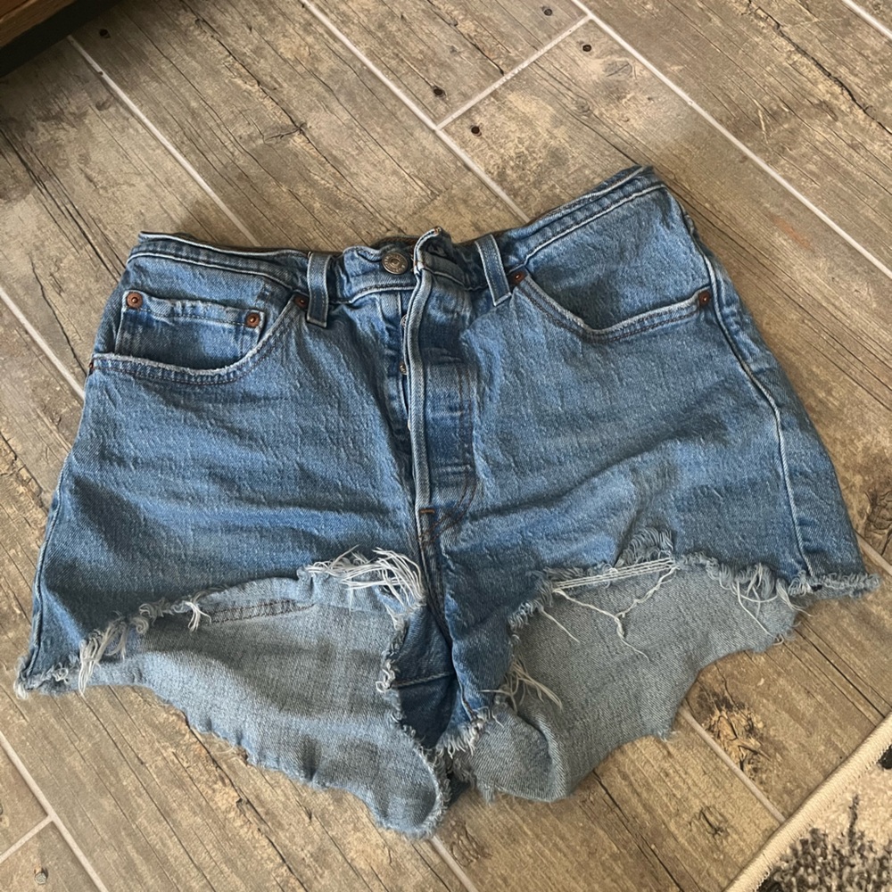 Levi Distressed Denim Shorts